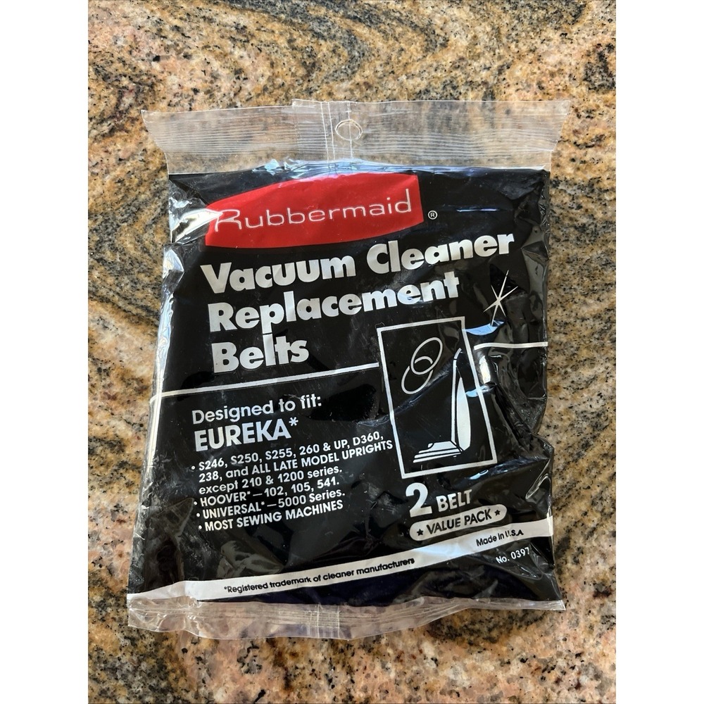 Eureka Upright Vacuum Belts S246/S250/S255/S260 D360 2 Pack OEM USA 1992 NOS VTG